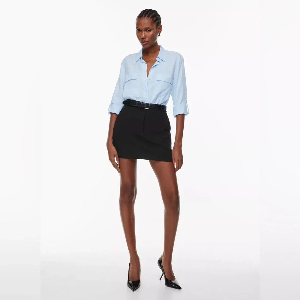 NWT Babaton Utility Shirt Gd Classic Light Blue